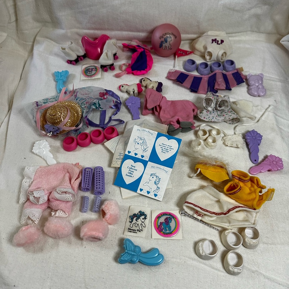 Vintage G1 My Little Pony Clothing & Accessories Lot